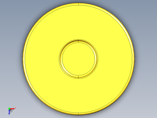 气缸电机-2851 Bright Yellow Technic Engine Piston Round俯视缩略图