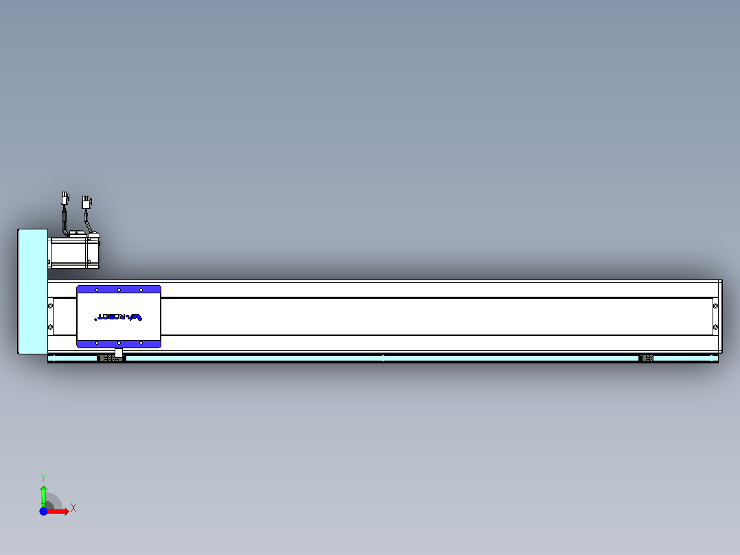 威洛博VC丝杆传动-无尘环境VC14-Lxx-C-S1000-BR-ZP40-C3前视图
