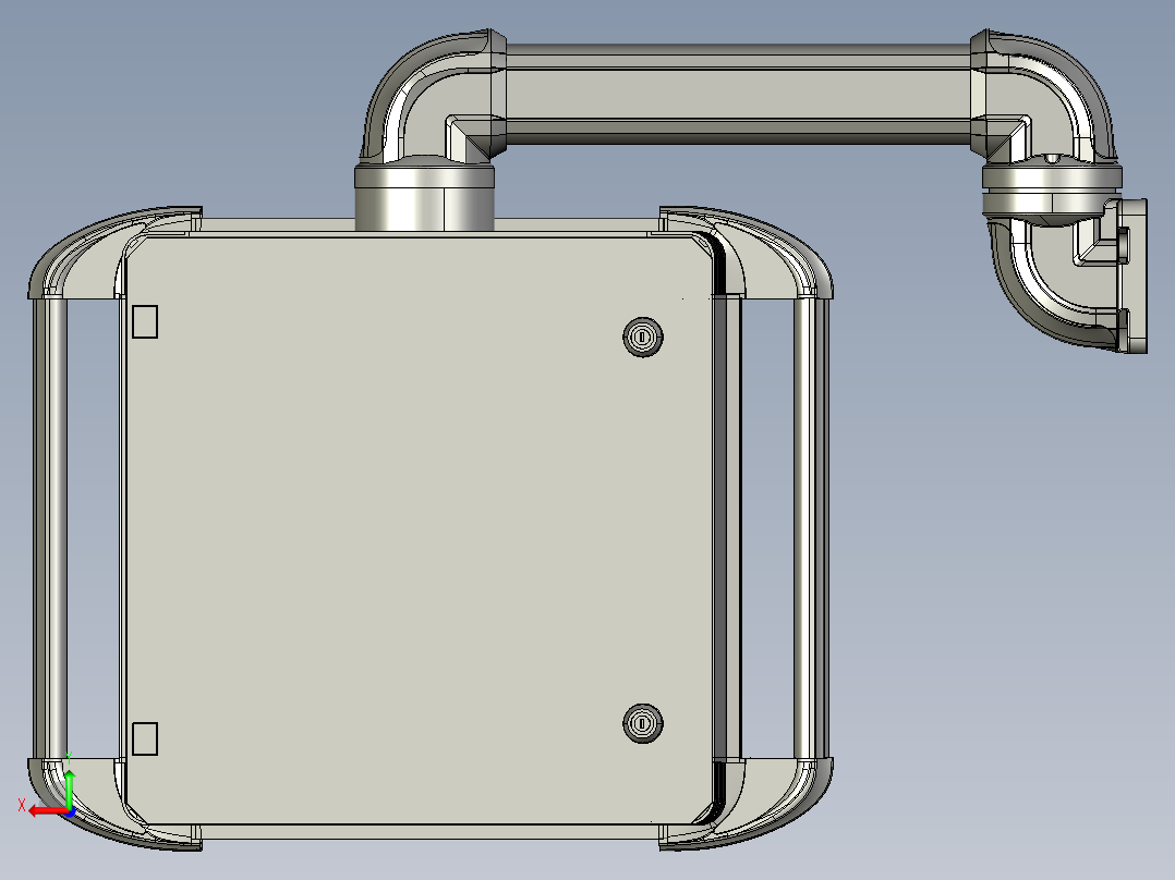 向下墙座+90度箱体连接器+控制箱后视图