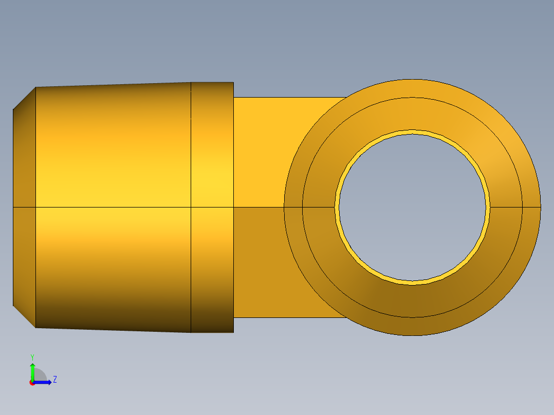 扩口式工业通用硬管接头Male Branch Tee 145F-10-8左视图
