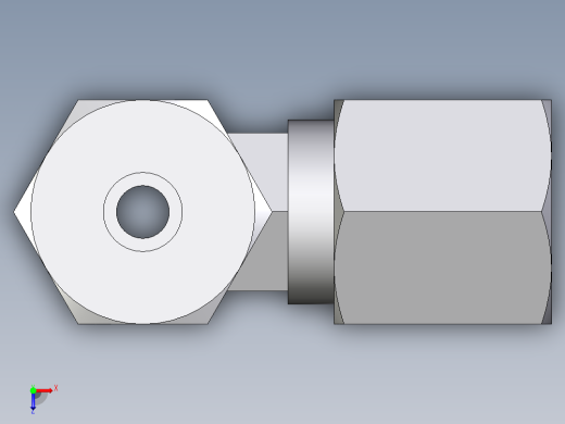 卡套式工业通用硬管接头EO_Swivel_nut_run_tee_EL06ZS71俯视缩略图