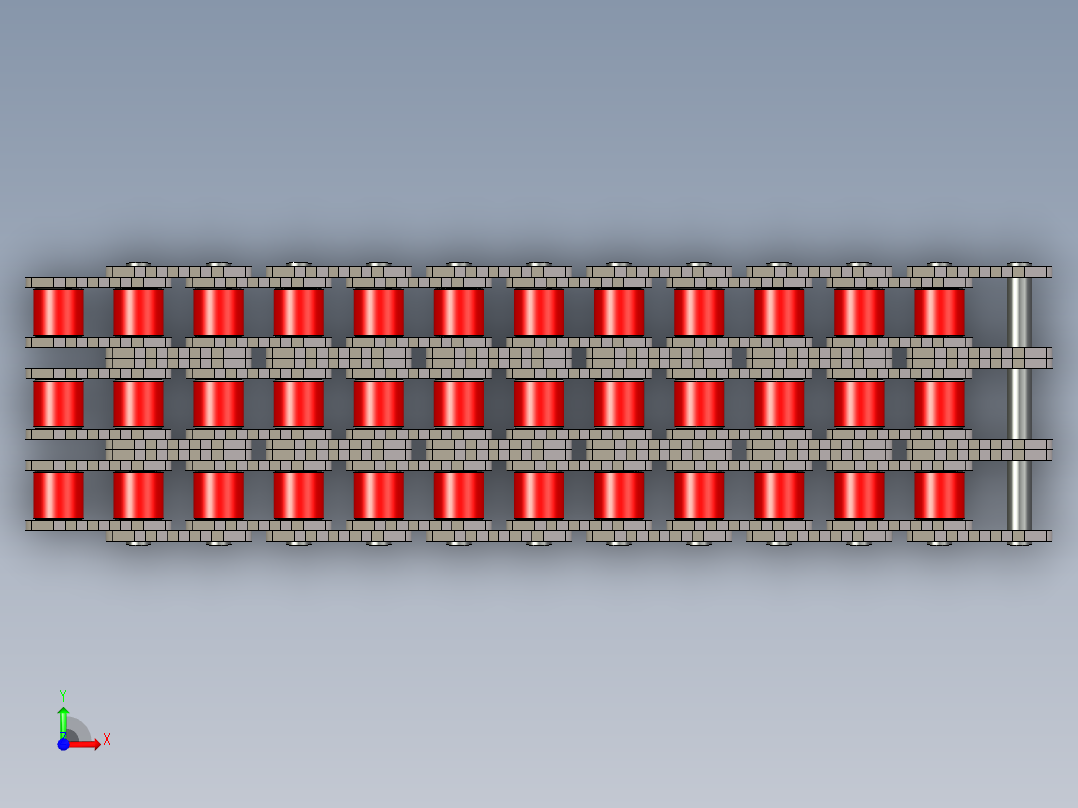 滚子链 - ANSI 80---stp前视图