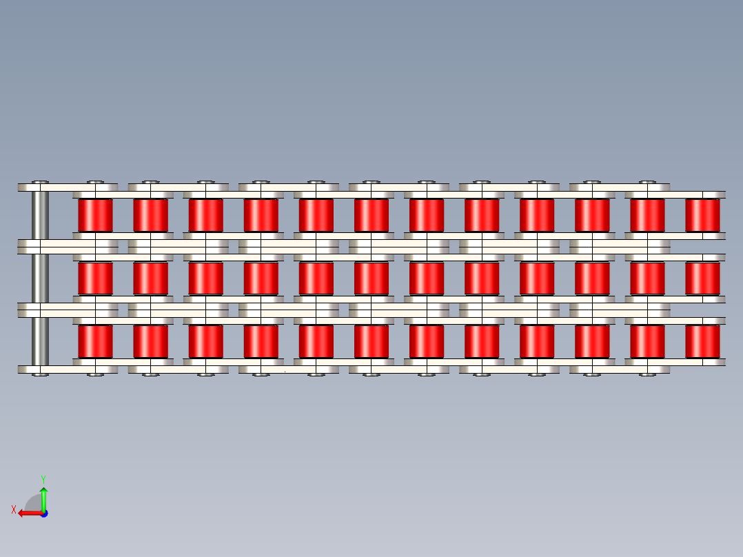 滚子链 - ANSI 80---stp后视图