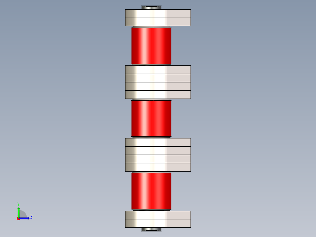 滚子链 - ANSI 80---stp左视图