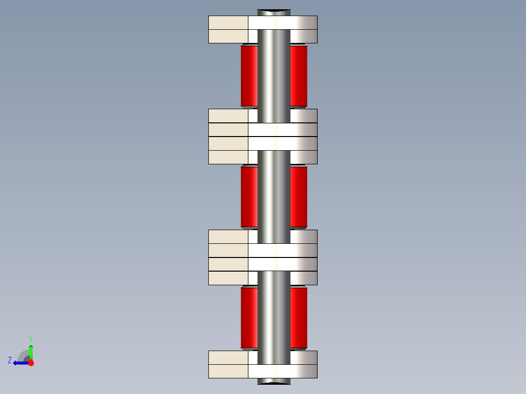 滚子链 - ANSI 80---stp右视图