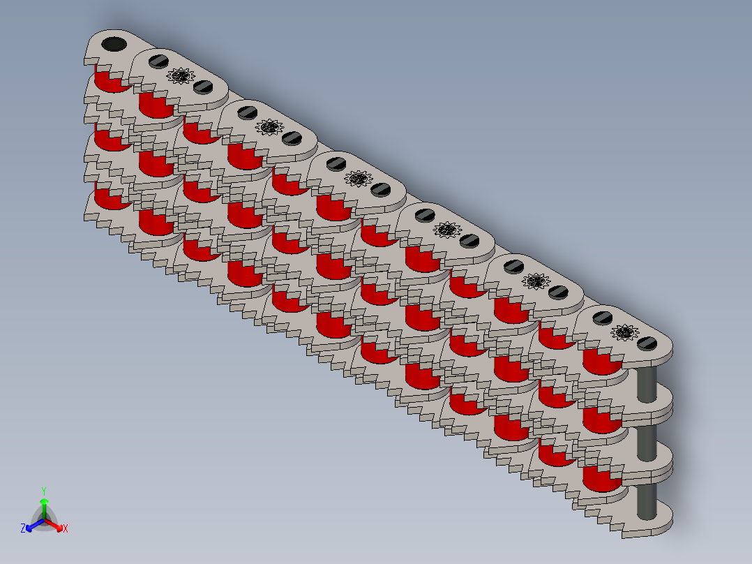 滚子链 - ANSI 80---stp正等轴测图
