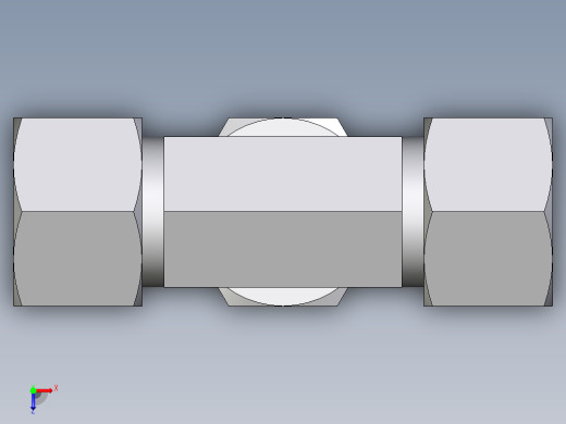 卡套式工业通用硬管接头EO_Swivel_nut_branch_tee_ET16SCF俯视缩略图