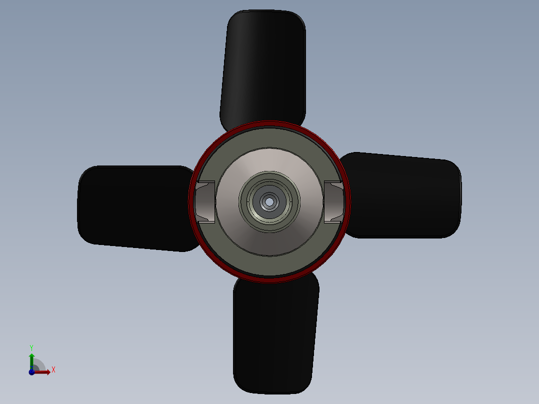 数控清洁风扇前视图