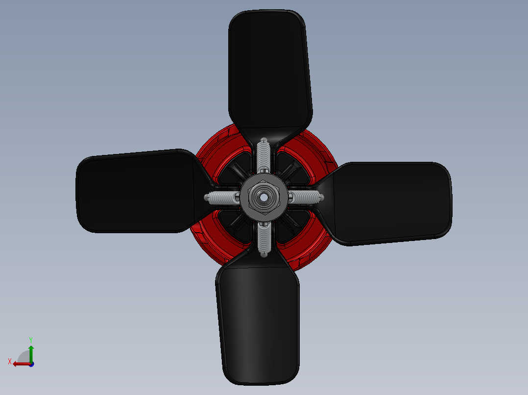 数控清洁风扇后视图