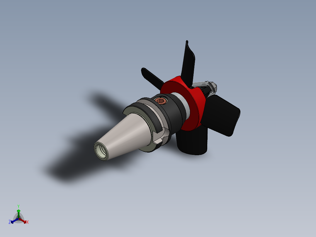 数控清洁风扇正等轴测图