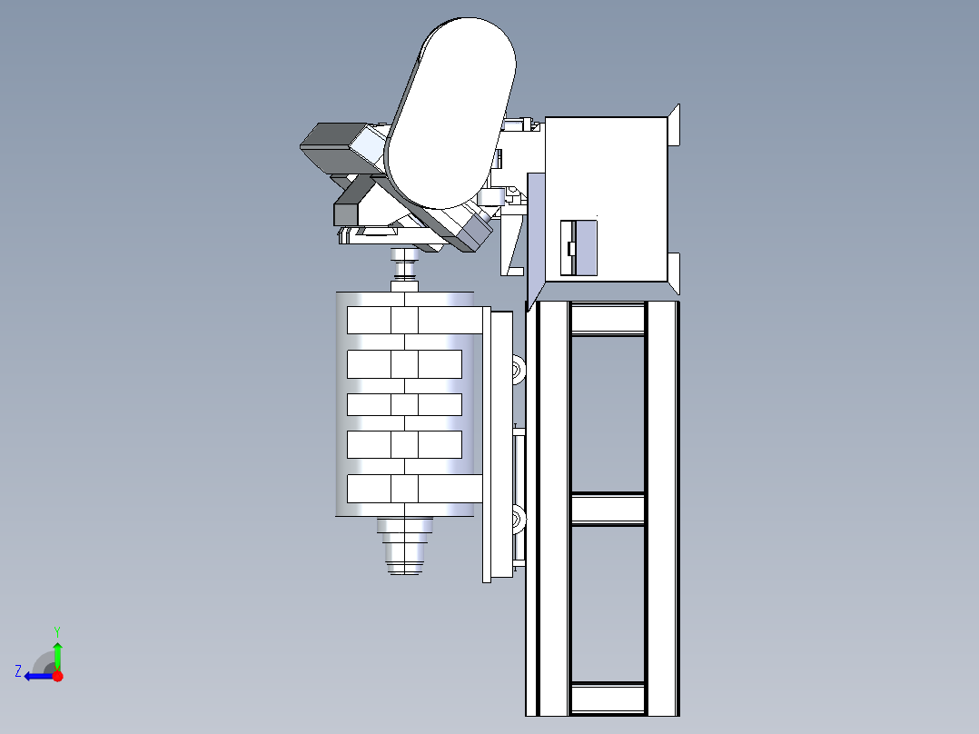69 4028非标锯床右视图
