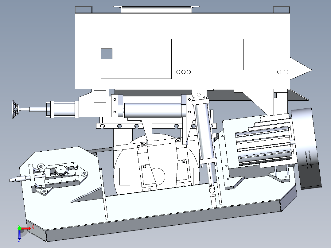 69 4028非标锯床俯视图