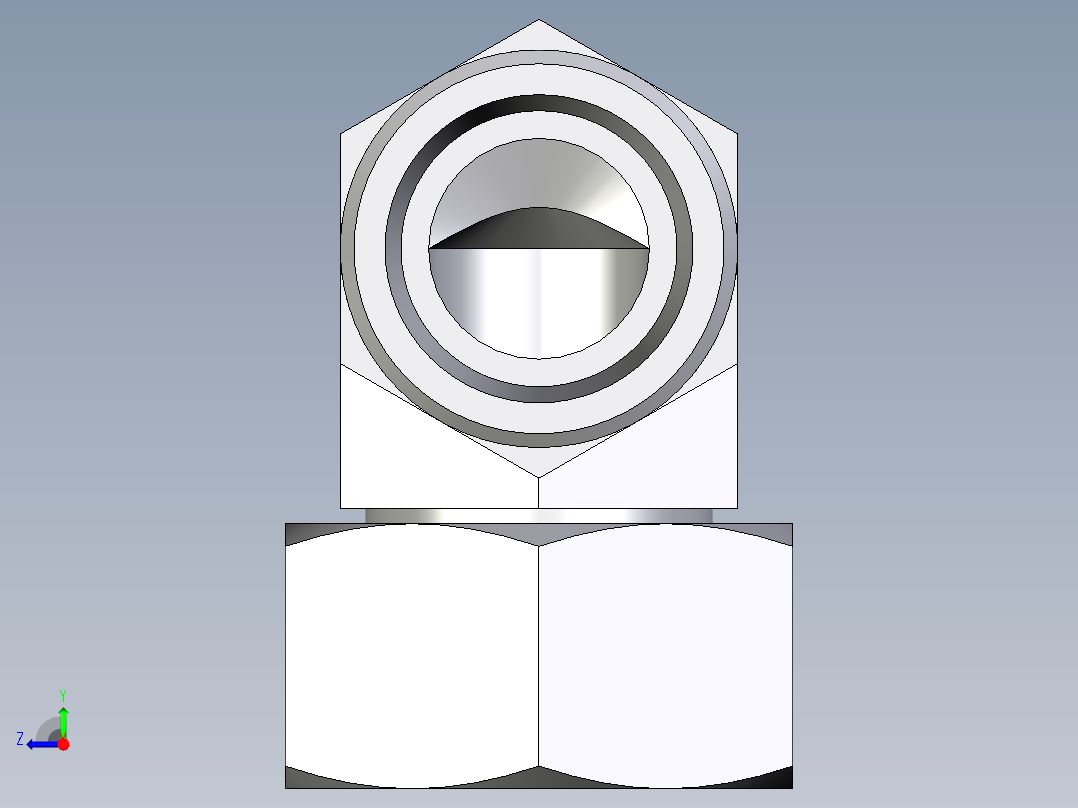 卡套式工业通用硬管接头EO_Swivel_nut_elbow_EW25SOMDCF右视图