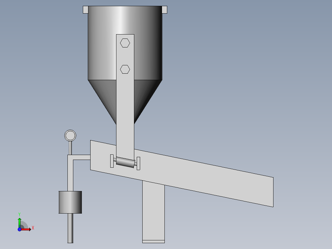 均质机自动上料装置前视图