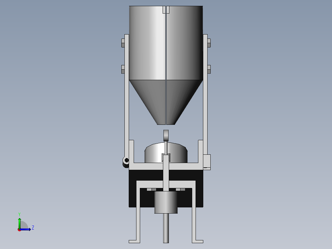 均质机自动上料装置左视图