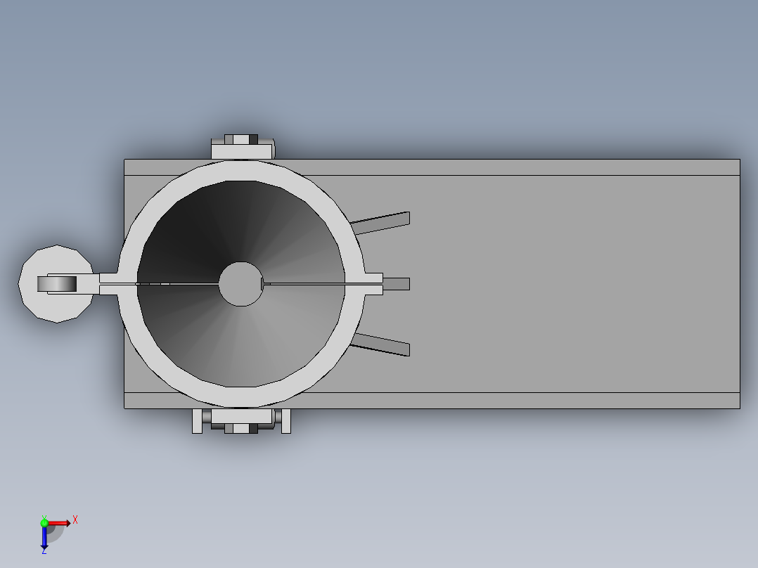 均质机自动上料装置俯视图