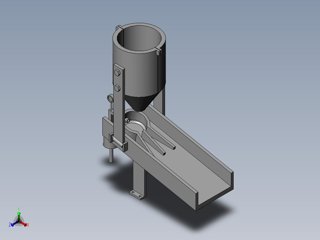 均质机自动上料装置正等轴测图