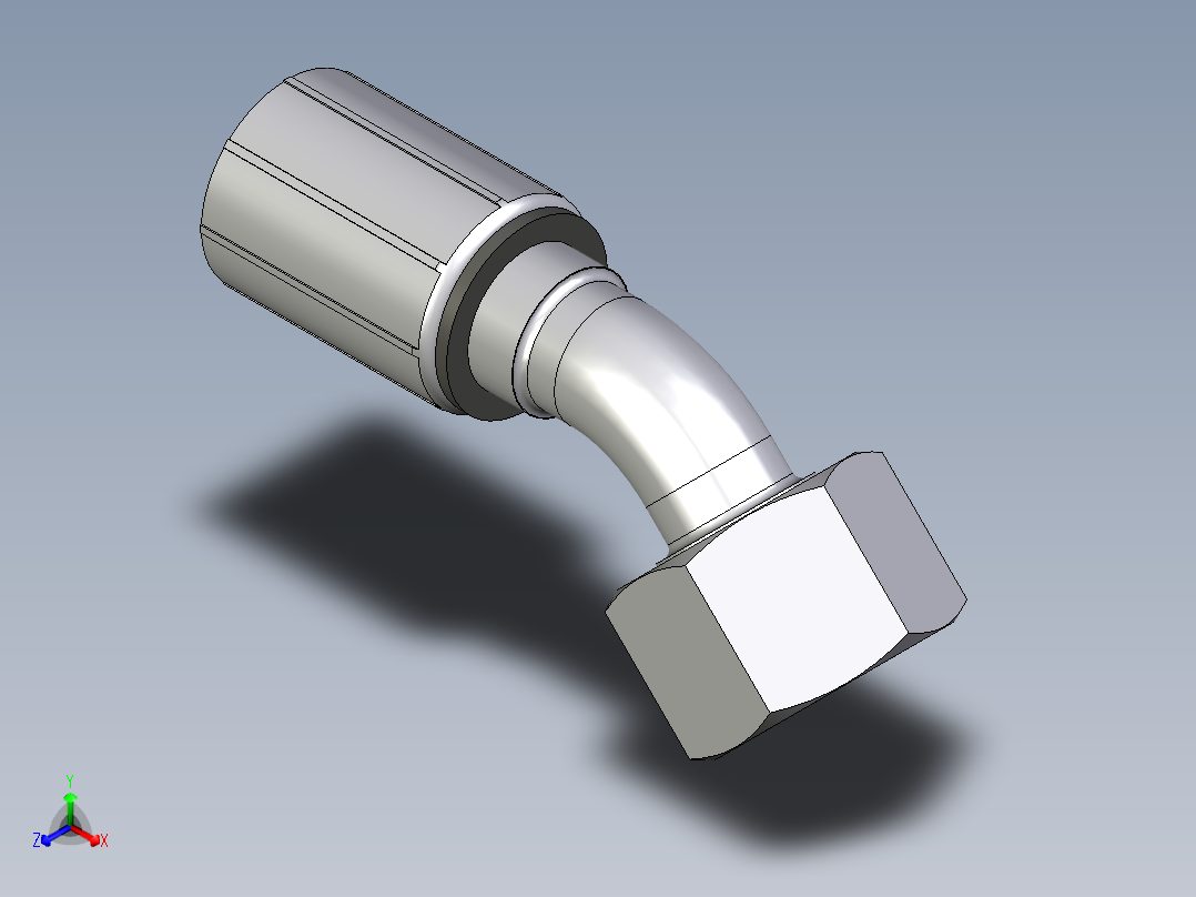 CE70系列-24°锥卡套轻型45°主视图