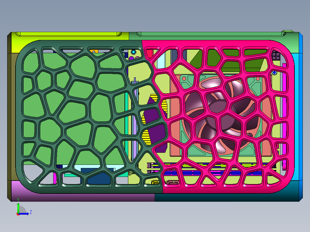 手搓3d打印外壳电脑主机左视图