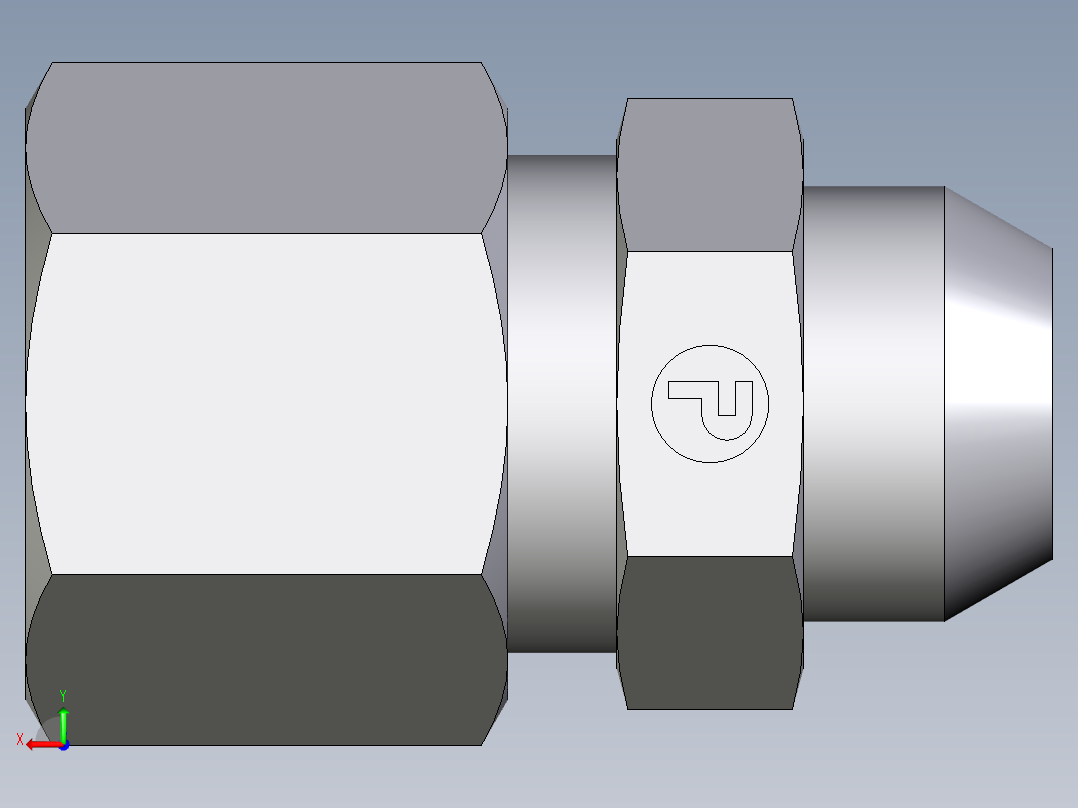 卡套式工业通用硬管接头EO_Weld_connector_AS10ZL71后视图