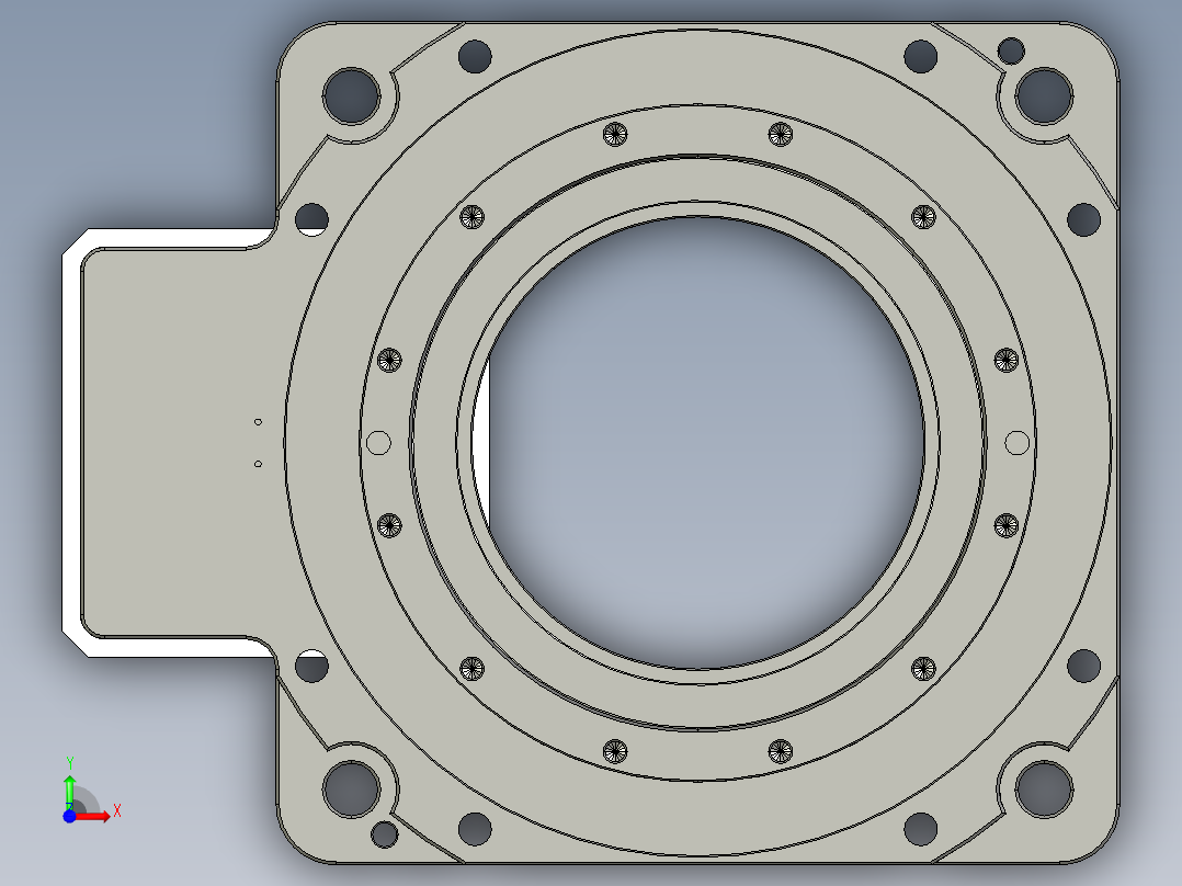 中空旋转平台KFN280115-L1-07-28-130-165加减速机前视图