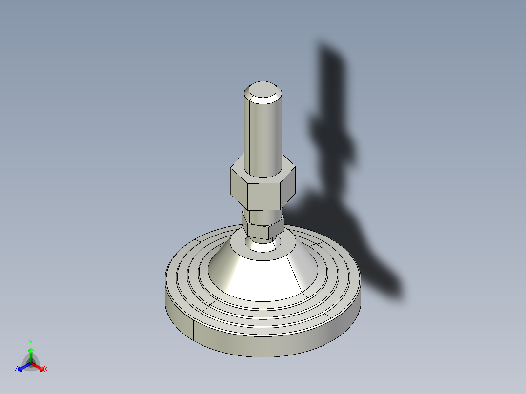 水平調整腳座(SUS製)LVA125-SUS-3D多系列多零件图纸模型正等轴测图
