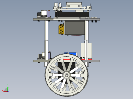 t双足自平衡小车3D图纸 STEP格式后视缩略图