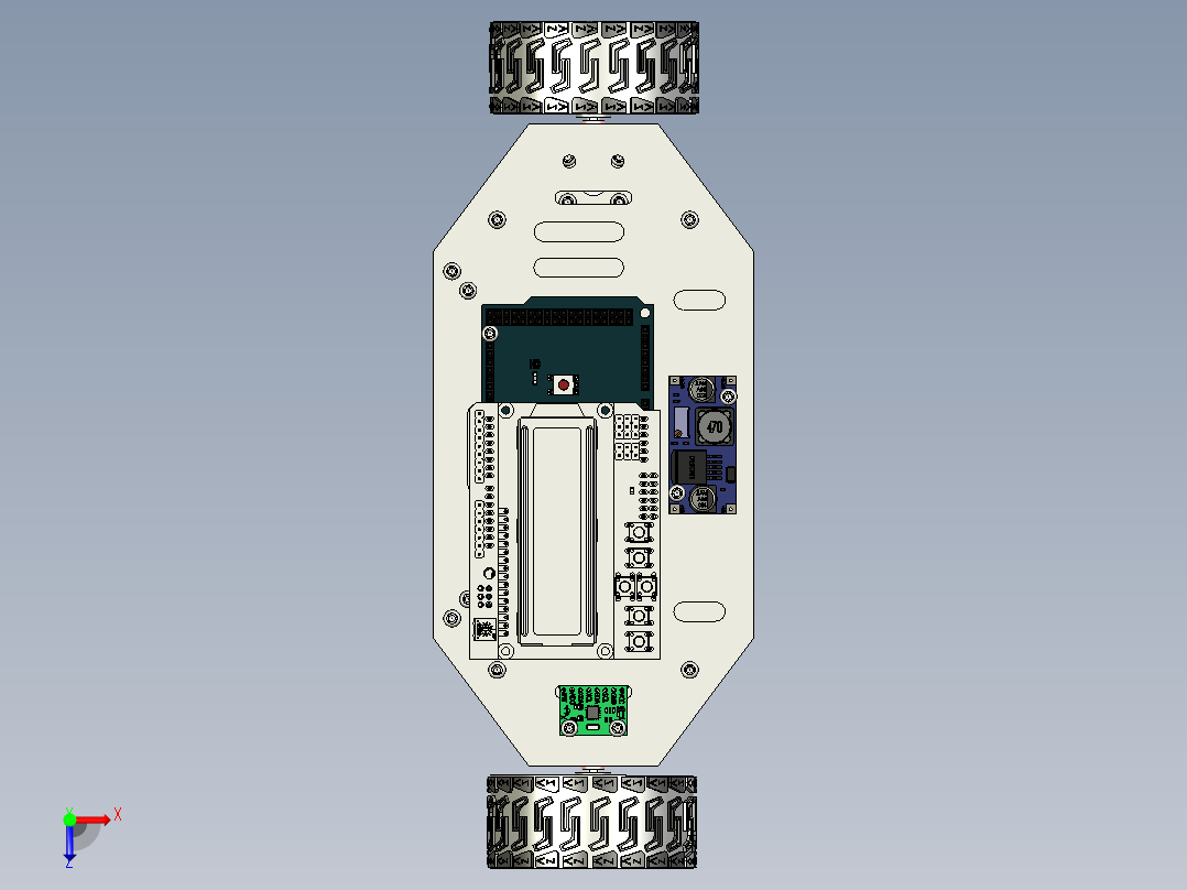 t双足自平衡小车3D图纸 STEP格式俯视图