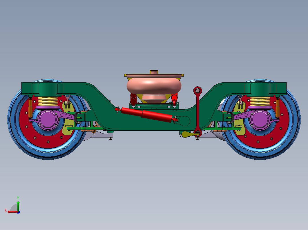 动车转向架模型SW2018后视图