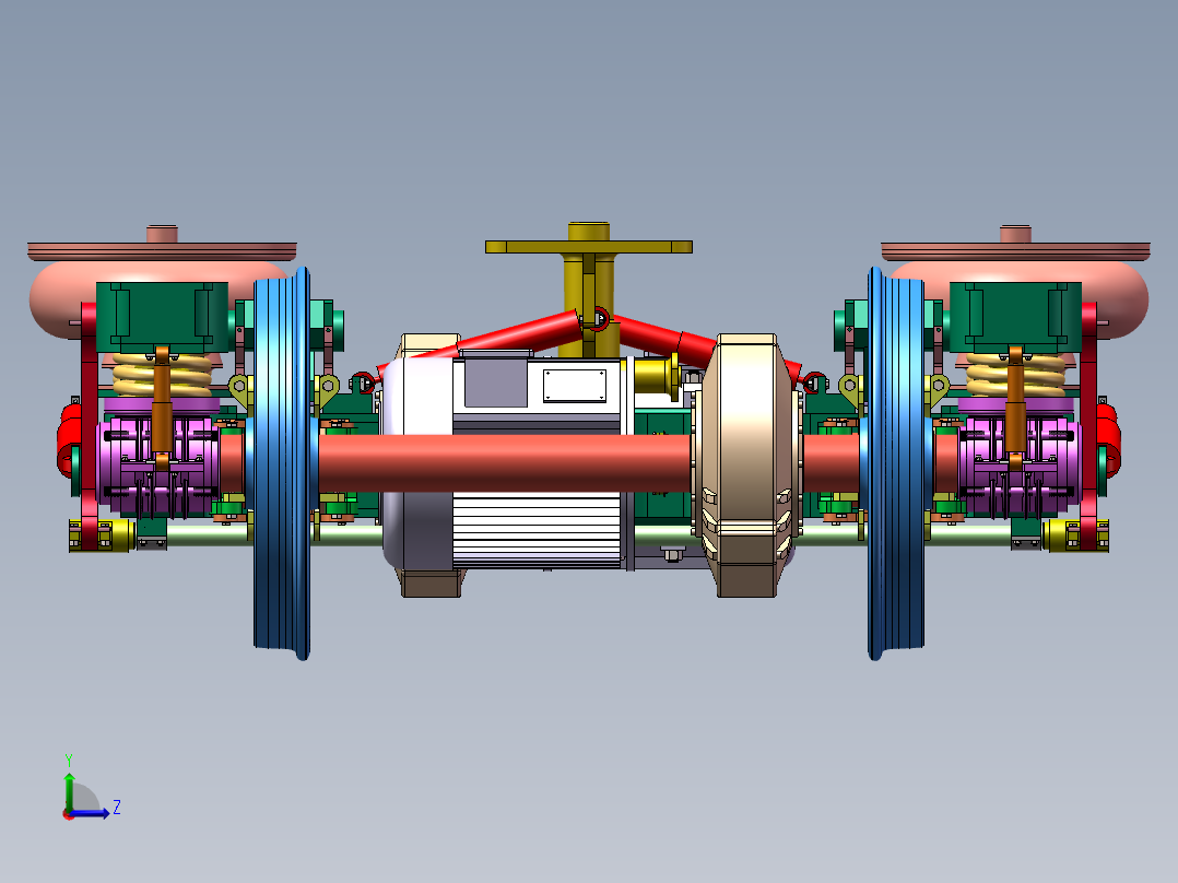 动车转向架模型SW2018左视图