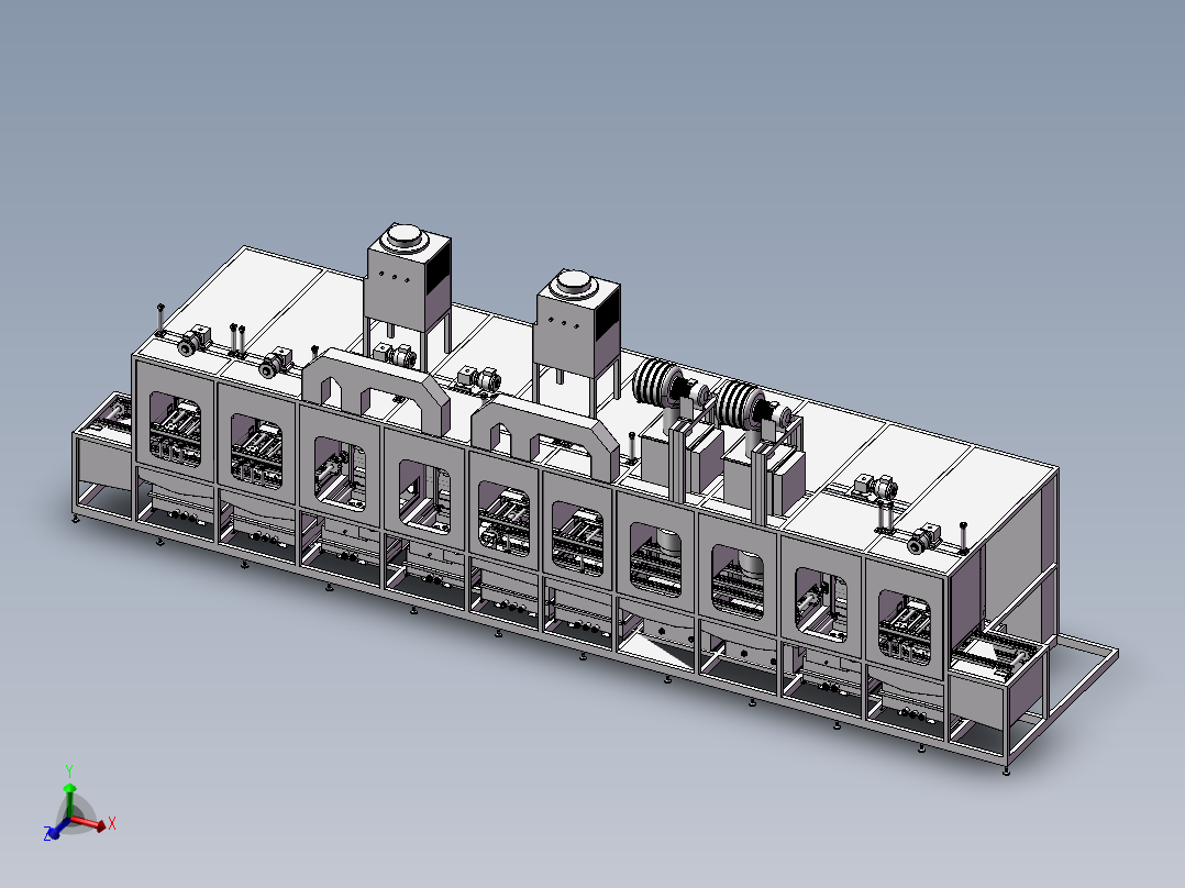 步进式清洗机3D模型