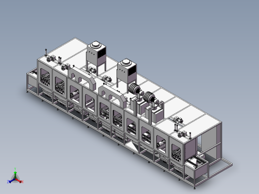 步进式清洗机3D模型正等轴测缩略图