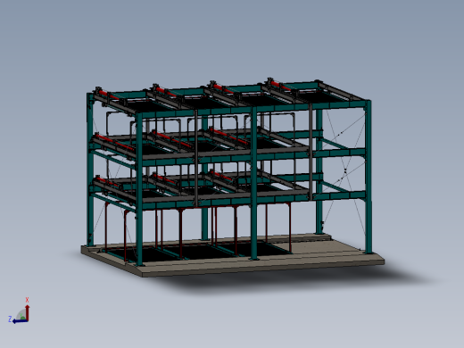 3层停车楼--SW（只有总装配图，仅供参考）