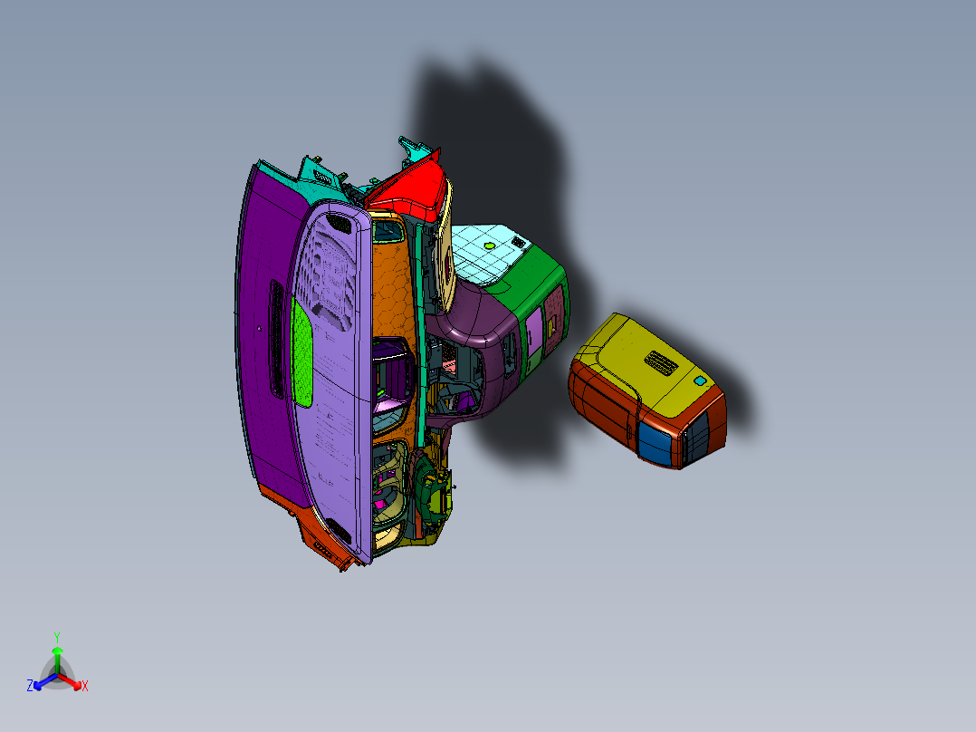 中控内饰仪表台GL8仪表板正等轴测图