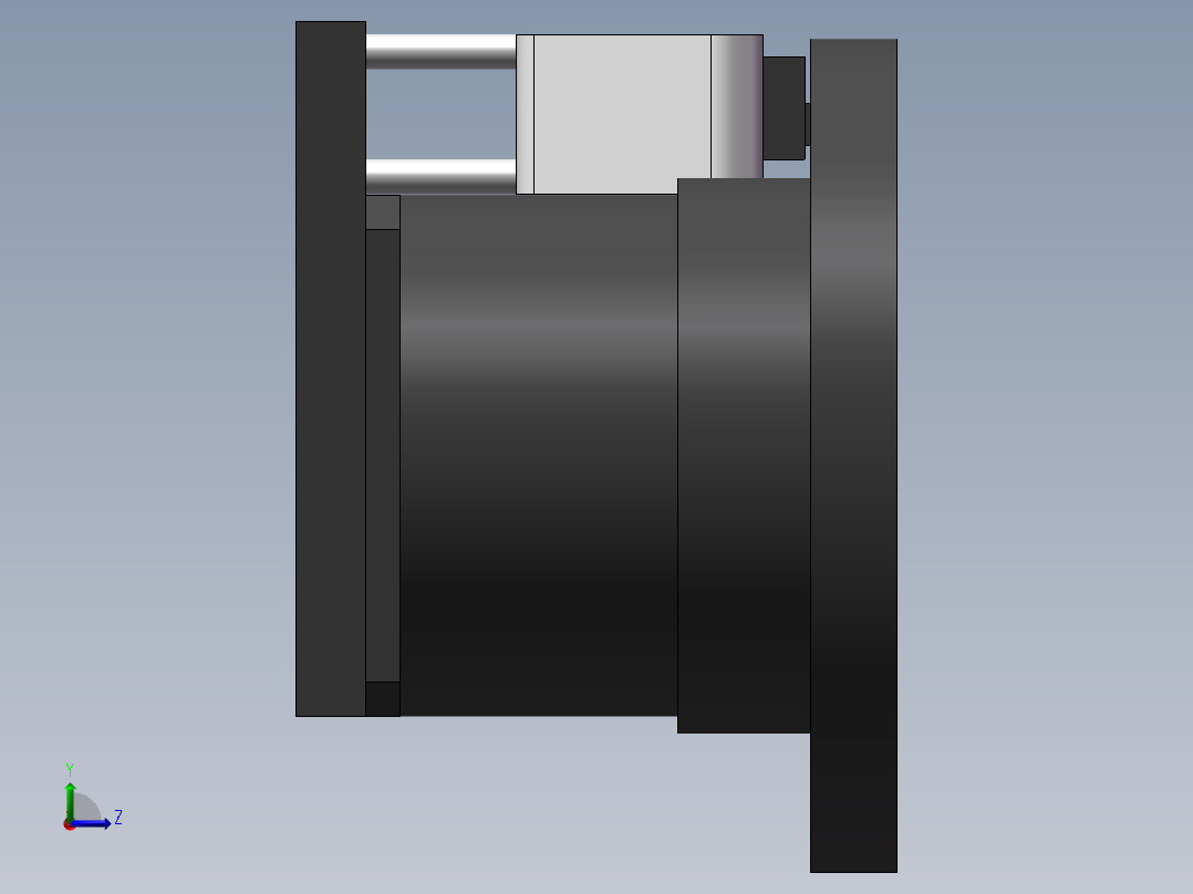 振动盘 3D模型左视图