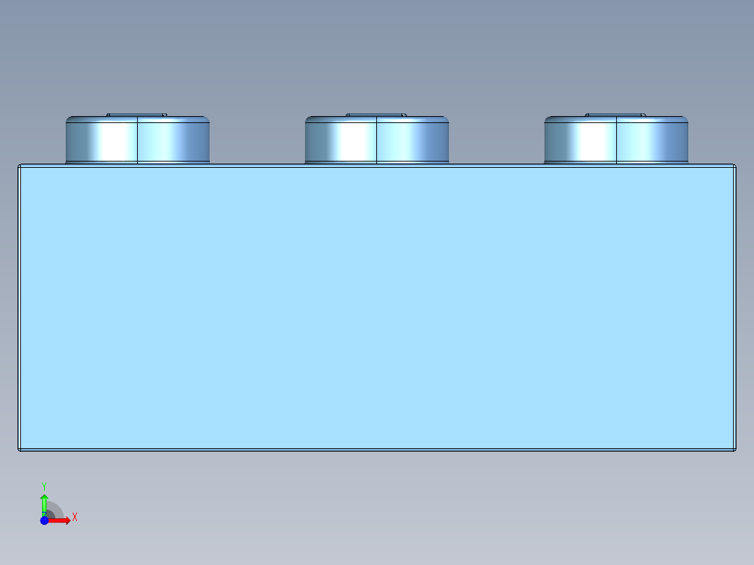 乐高套装 4421基本积木-4210130 - 3002 Medium Blue Brick 2 x 3.STEP前视图