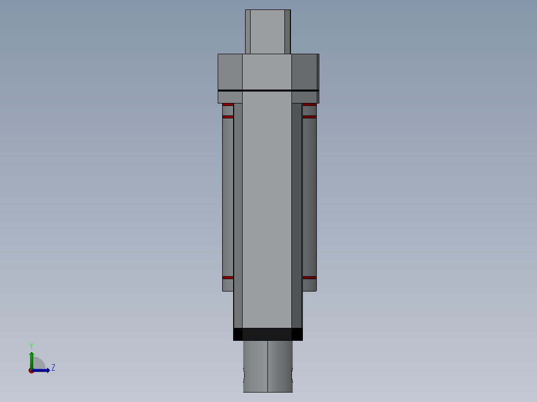直线执行机构行程50mm左视图