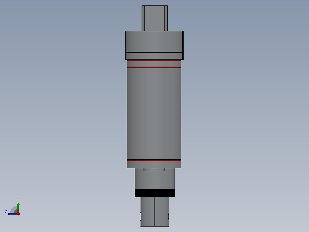 直线执行机构行程50mm右视图