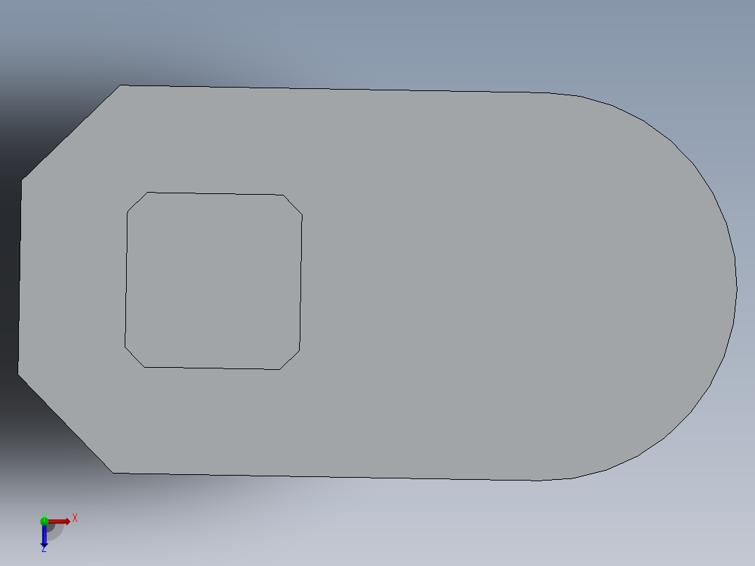 直线执行机构行程50mm俯视图