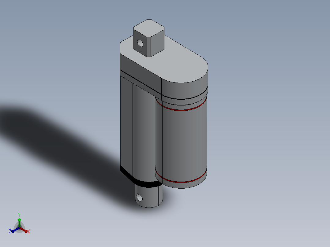 直线执行机构行程50mm正等轴测图