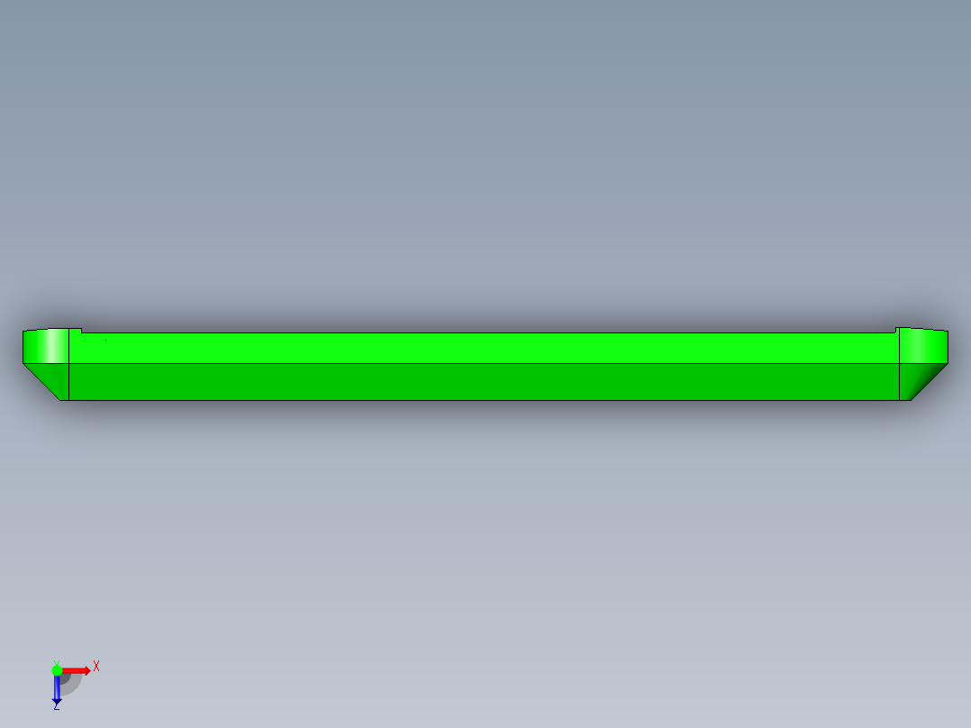 X2-CNC8笔记本CNC工装夹具三维模型GAIBAN-1209俯视图