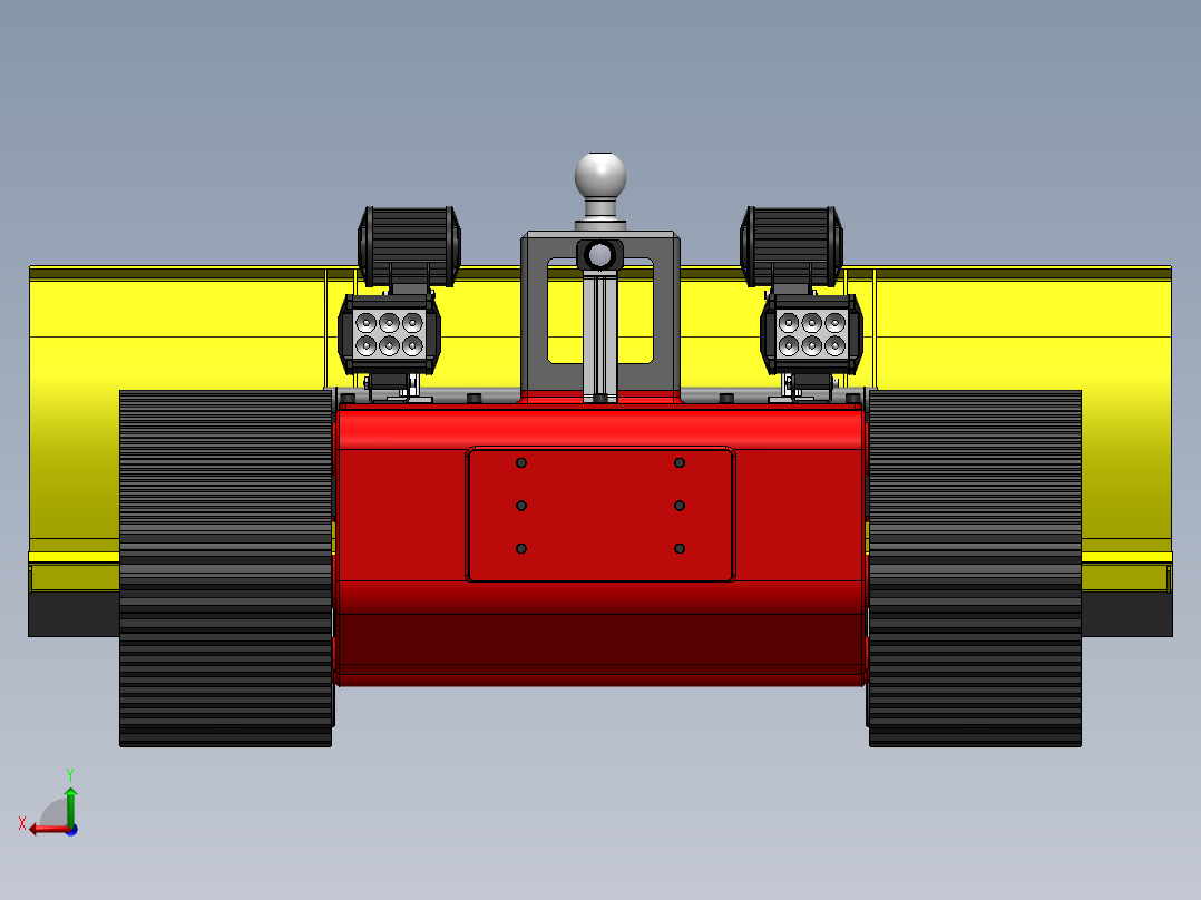 履带式铲雪车sw18可编辑后视图