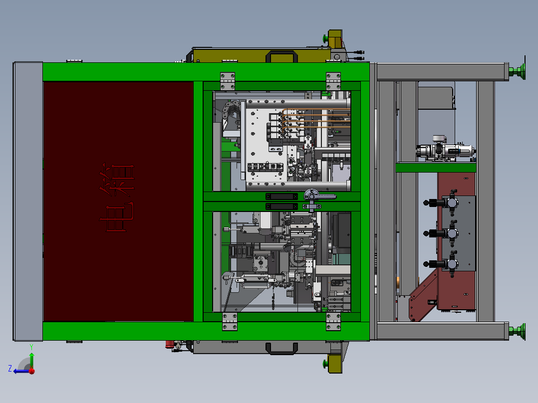 小电机齿轮箱装配设备sw16可编辑右视图
