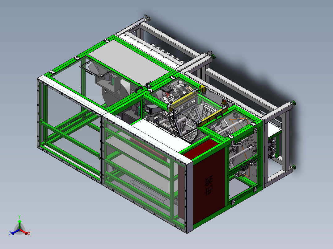 小电机齿轮箱装配设备sw16可编辑正等轴测图