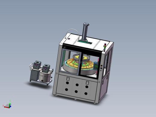 高精度玻璃抛光机(含工程图bom）sw18可编辑