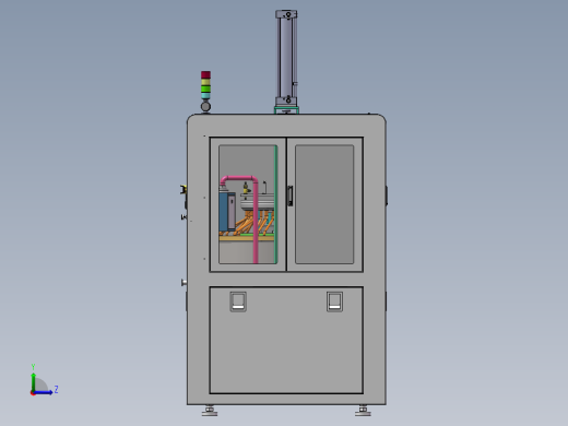 高精度玻璃抛光机(含工程图bom）sw18可编辑左视缩略图