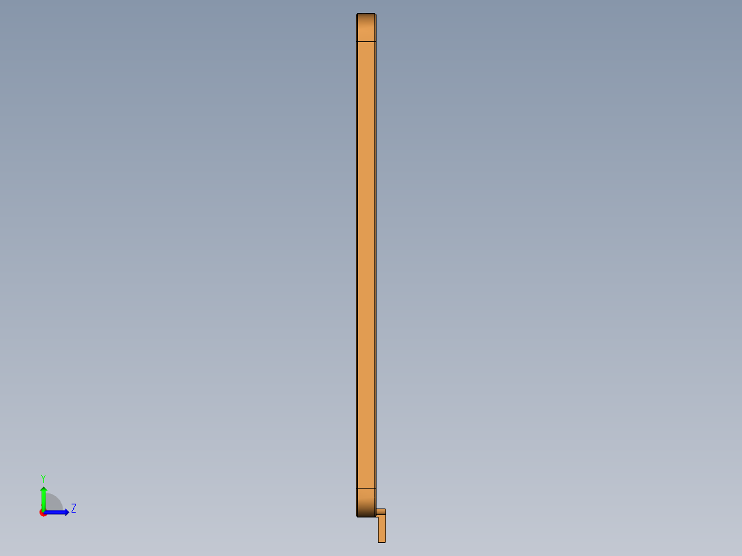 一款安卓平板外壳铣内腔程序模型左视图