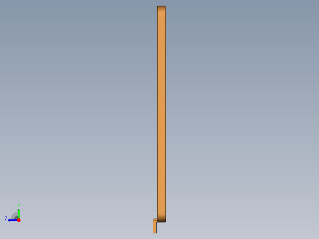 一款安卓平板外壳铣内腔程序模型右视图