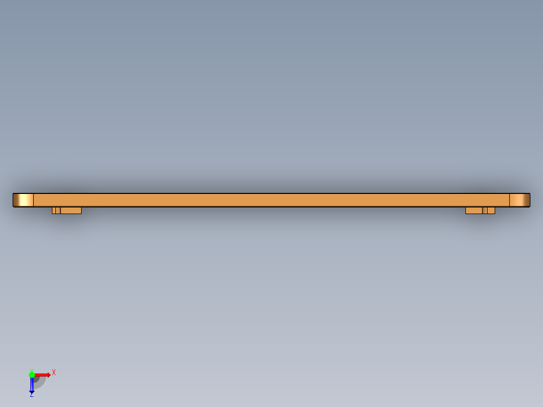 一款安卓平板外壳铣内腔程序模型俯视图