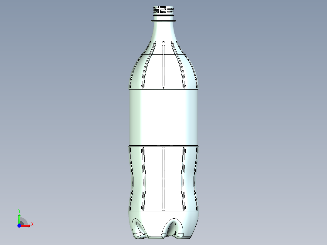 可乐瓶子前视图